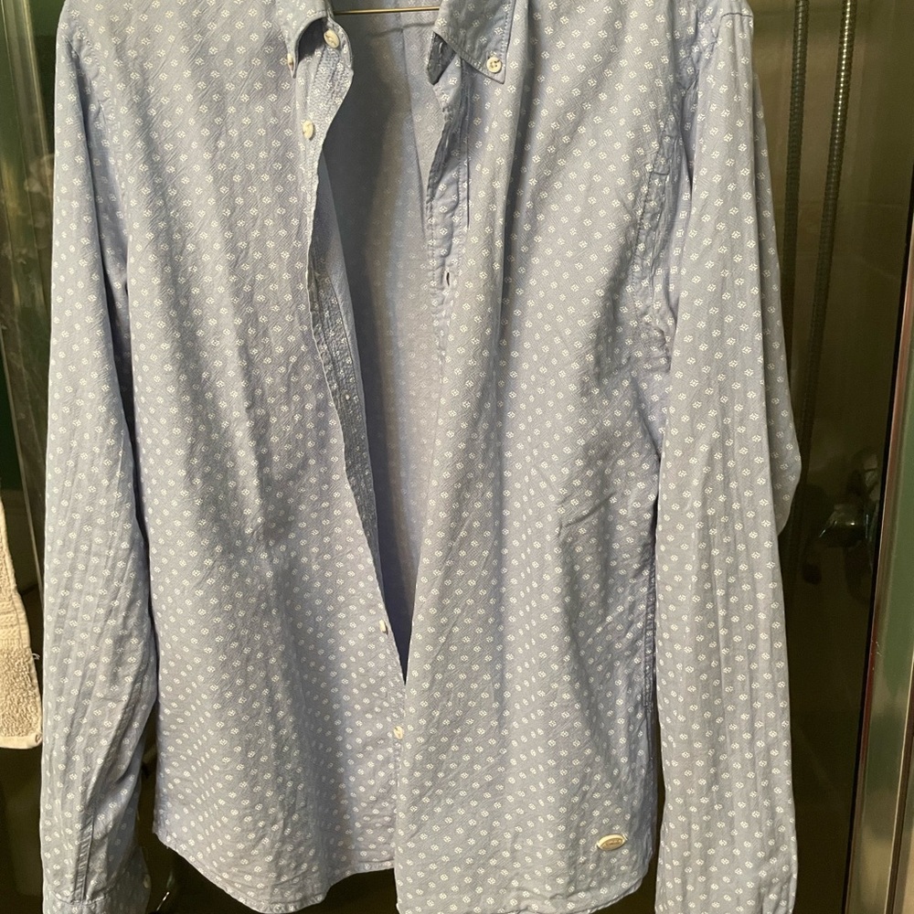 Scotch & Soda Light Blue Polka Dot Shirt
